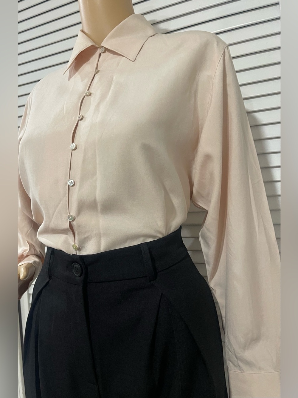 Express Light Blush Button-Down Shirt - Picture 2 of 6